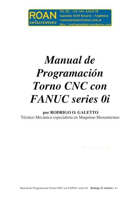 programacion cnc fanuc torno|fanuc manual.